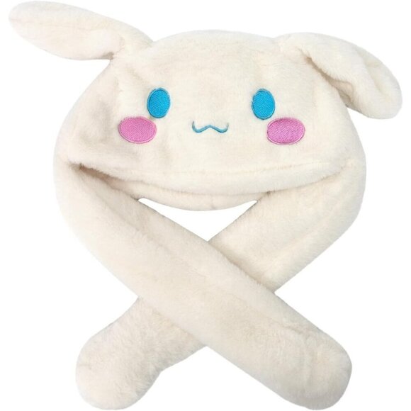 ⭐Women Anime Plush Dog Ear Moving Jumping Hat Fluffy Beanie Cap Cartoon Hat